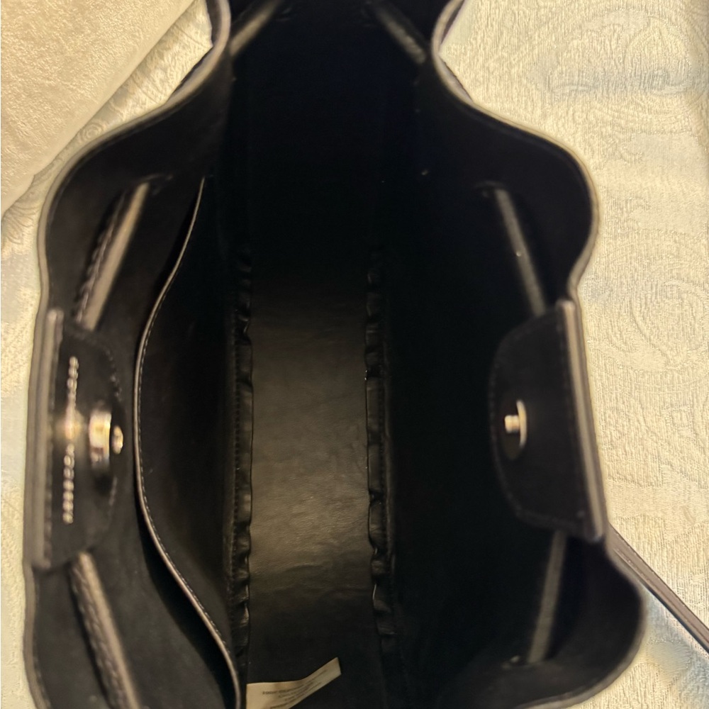 Rebecca Minkoff Suede Black Lulu Crossbody Bag - Picture 12 of 14